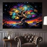 mennesker vægkunst lærred farverige livets træ print og plakater billeder dekorativt stof maleri til stuen billeder ingen ramme Lightinthebox