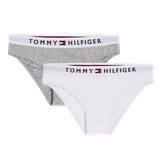 Tommy Hilfiger Girls trusser 2-Pack 00382 Mid Grey / White