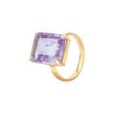 House of Vincent Candy Rock Purple Ametyst Ring 18 kt. Forgyldt Sølv VJ080-LRG-AM-54 - Dame - 925 sterling silver - Gold/Purple - 54