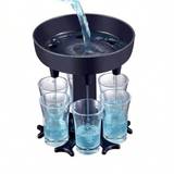 SHEIN 1PC 6-Cup Glass Dispenser And Stand Bar Game Wine Dispenser Family Gathering And Barbecue Wine Dispenser Cocktail Beverage Dispenser Wine Pouring Tool