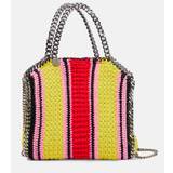 Stella McCartney Falabella Mini striped crochet shoulder bag - multicoloured - One size fits all
