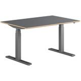 Stockholm hæve sænkebord, sortgrå stel, antracit bordplade i størrelsen 80x120 cm