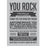 You Rock - I Love My Type - Grey - A3 - A3 Plakat