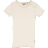 WHEAT® - Kortærmet Blonde Rib T-Shirt - eggshell - Str 68