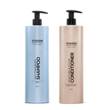 Vision. Anti Dandruff Shampoo og Moisture & Color Conditioner 1000 ml. sæt