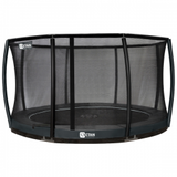 Etan Premium rund nedgravet trampolin med sikkerhedsnet - grå Ø 360 cm (12ft)