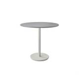 Cane-Line Go cafébord - Ø80 cm - Aluminium hvid/lysegrå