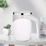 SHEIN Automatic Mixer Cup Multi-Functional Electric Coffee Cup Slouchy Man Rotating Magnetic Stainless Steel Cup Of Milk Cup Mark Cup
