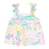 Marc Jacobs Kids Embroidered cotton and linen top - multicoloured - 116