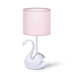 Keramik Bordlampe E14 - 10' Pink Lampeskærm, Hvid Base