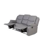 Alba 3 pers. recliner sofa - grå polyester
