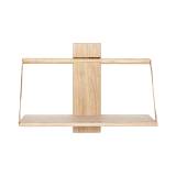 Andersen Furniture Wood Wall Shelf (Ubehandlet eg, Medium - L45 x B20 x H32 cm)