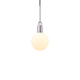 Forked Pendant Globe Medium pendel, opal og stål • Buster + Punch