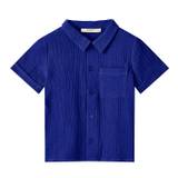 Fliink Skjorte - Musselin - Hello - Mazerine Blue - Fliink - 98 - Skjorte