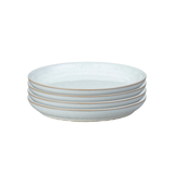 White Speckle Set Of 4 Medium Coupe Plates