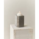 GALLERY OBJECT CANDLE HOLDER TALL - GREY MARBLE STONE