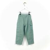 Cargo bukser med lommer i tre farver - Dusty Green - pige - GOTS, 92/2år. / Dusty Green