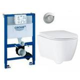 Grohe Essence Rimless toiletpakke inkl. sæde m/soft-close, lav cisterne og krom betjening