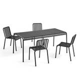 HAY Palissade Sæt Table L170 x 4 Palissade Chair - Antracite