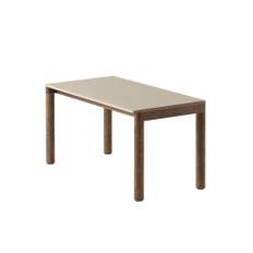 Muuto - Couple Coffee Table - Sofabord - 1 Wavy - Sand/Dark Oiled Oak - L84,5 x H40 x W40 cm