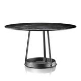 Magis - Brut Table Ø130 Gray anthracite frame/Black marquinia marble