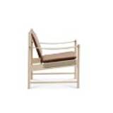 Brdr. Krüger HB Lounge Chair SH: 56,6 cm - Hvidolieret Ahorn/Cognac Læder