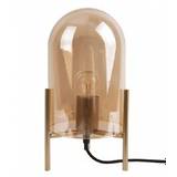 Table lamp Glass Bell amber brown gold frame