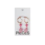 Pieces - Øreringe - PC Bivi Earrings - Gold Colour/Pearl Rose - O/S