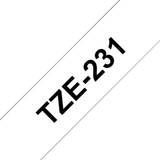 BROTHER TZe 231 Kompatibel tape 12mm, Sort tekst på Hvid 8M