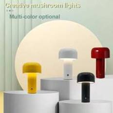 pc Modern Mushroom Shaped LED Table Lamp USB Rechargeable Dimmable Night Light Suitable For Living RoomBarBedroomBedsideStudy RoomHomeOffice For Wirel - Multicolor - Yellow,Black,White,Red