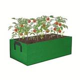 SHEIN 1Pc Garden Beds Plant Grow Bags For Vegetables Rectangle Non-Woven Fabrics Aeration Planting Bags Planter Pot With Handles For Flowers Vegetables Plan