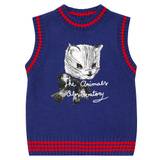 The Animals Observatory Bat knit sweater vest - blue - 128