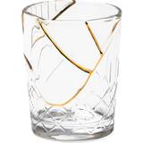 Vandglas KINTSUGI 1, 10 cm, klart glas og guld, Seletti
