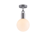 Forked Ceiling Globe Medium loftlampe, opal og stål • Buster + Punch