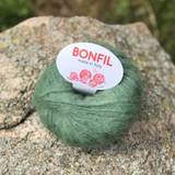 Bonfil børstet alpaka merino (ca. 50g) - grøn