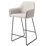 Hofu barstol i polyester H90 cm - Sort/Lysegrå