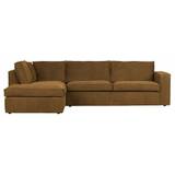 Freddie sofa med chaiselong i tekstil 283 x 197 cm - Bronze