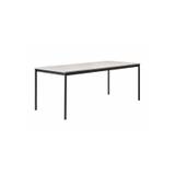 Muuto Base Table, Størrelse 190 x 85 cm., Stel Sort, Bordplade Lakeret egefinér / Krydsfiner