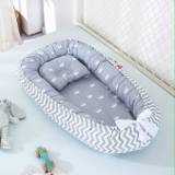Crib Baby Crib Baby Crib Portable Nest Bed With Pillow Cushion Cunas Para El Bebe - Gray star