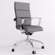 Origami CU konference stol med høj ryg, Betræk Mørkegrå kunstlæder (257)
