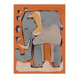 Happy Elephant Poster 21x30 cm