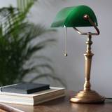 Deed - Bordlampe i bronze og grønt glas
