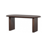 Ovalt spisebord i mangotræ 180 x 90 cm - Brun