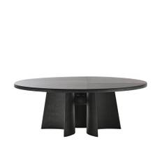 Poliform - Kensington Table Ø 200 cm, Brushed Metal Iron, Top Matt Calacatta Marble
