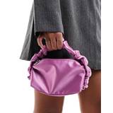 ASOS DESIGN - Mini-håndtaske i lyserød satin med aftagelig crossbody-kæde