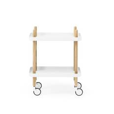 Block rullebord i hvid med natur aske ben fra Normann Copenhagen