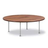 Fredericia Furniture Wegner Ox Table Ø: 100 cm H: 35 cm - Stål/Olieret Valnød