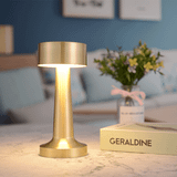 SHEIN 1pc Vintage Golden Color Decorative Table Lamp Suitable For Bar, Restaurant, Camping, With Touch Sensor And 3-Color Changing LED Light, Portable, Perf