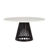 Tom Dixon - Fan Large Black Side Table Rund Marmor Ø90 - Vit