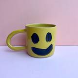 Was Keramik Mood Mug Gul Smiley Kop
